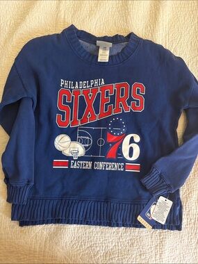 Philadelphia Sixers Girls Crewneck Sweatshirt - Navy